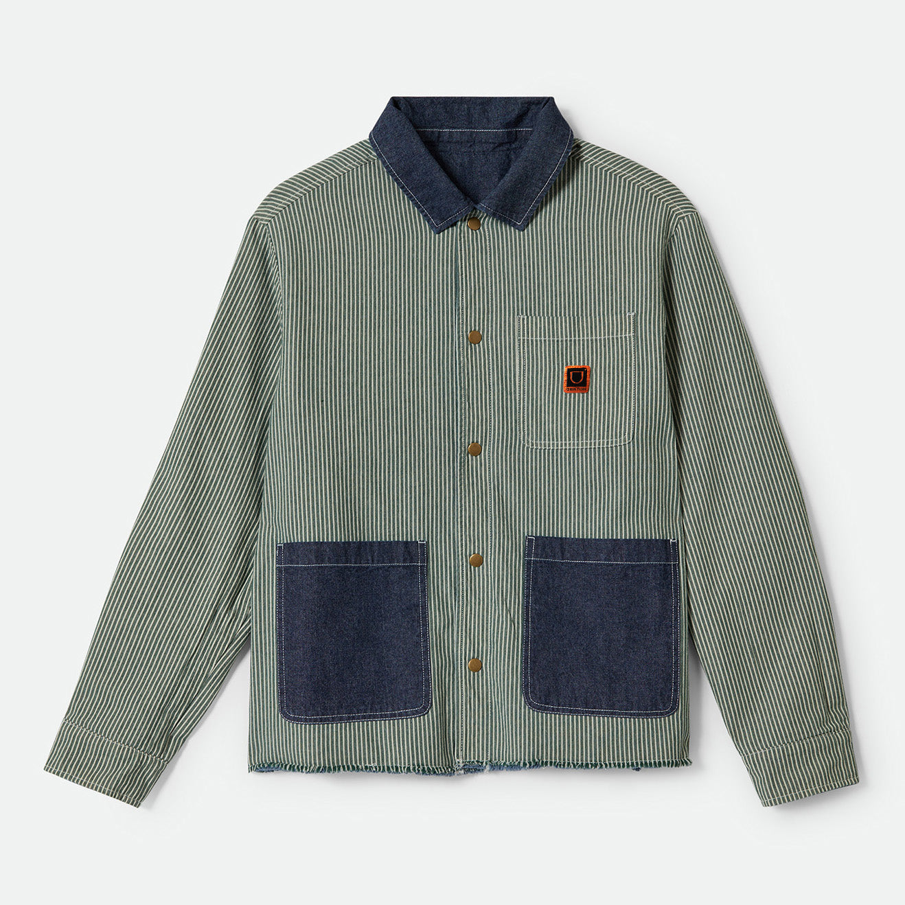 ASSEMBLY REVERSIBLE CHORE JACKET-INDIGO/PINE NEEDLE/WHITECAP