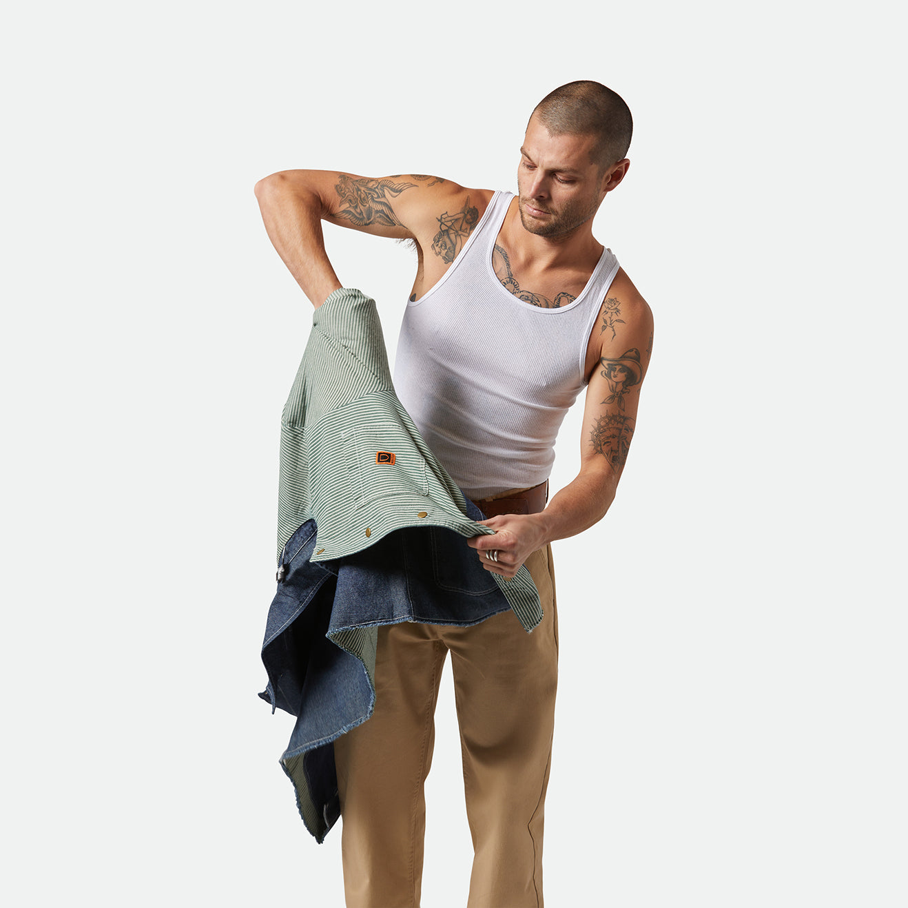 ASSEMBLY REVERSIBLE CHORE JACKET-INDIGO/PINE NEEDLE/WHITECAP