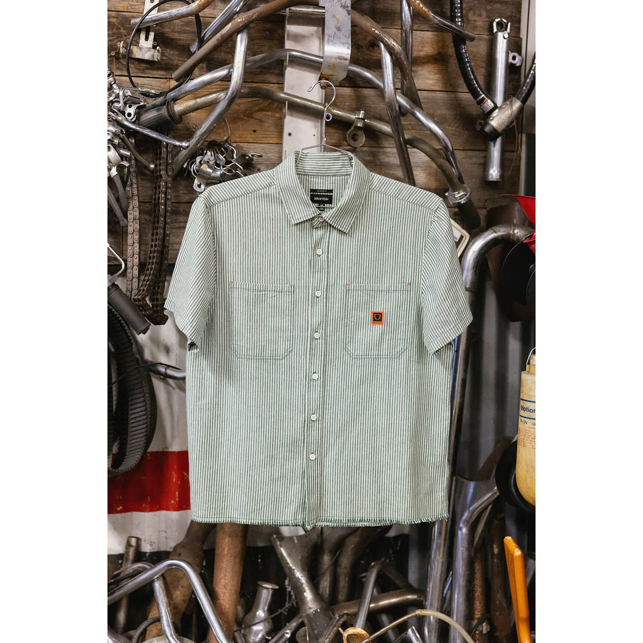 ASSEMBLY S/S WOVEN-PINE NEEDLE/WHITE CAP