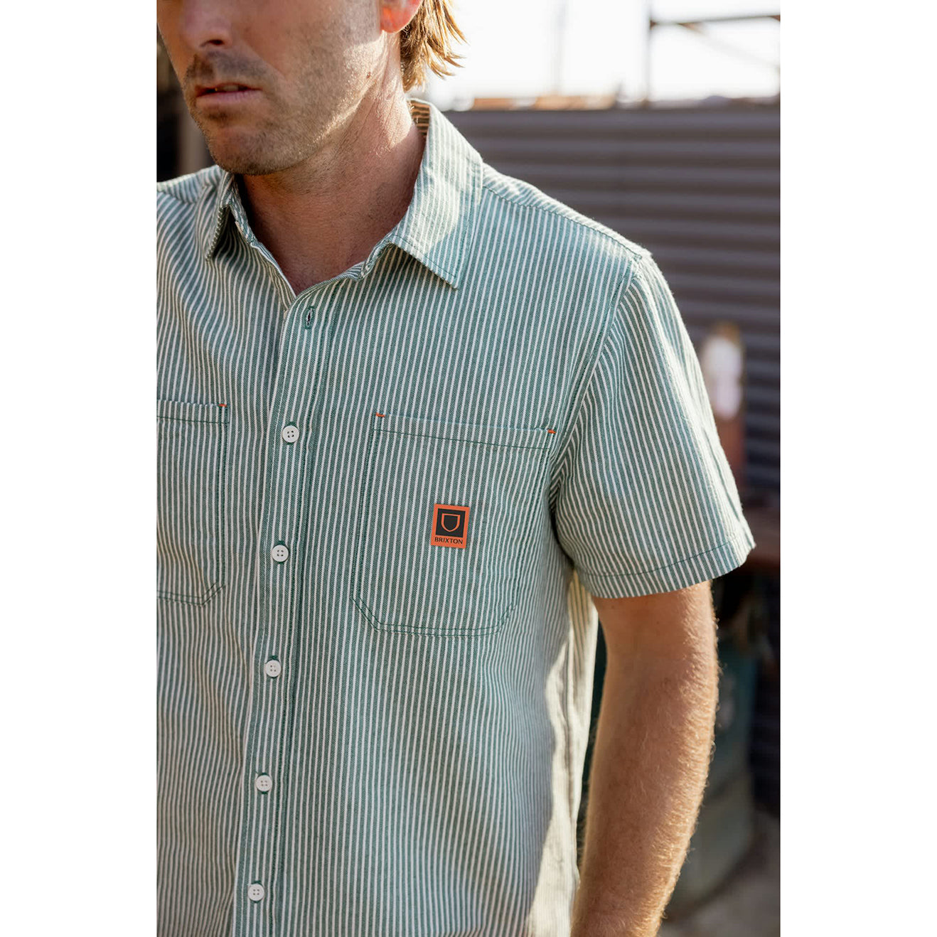 ASSEMBLY S/S WOVEN-PINE NEEDLE/WHITE CAP