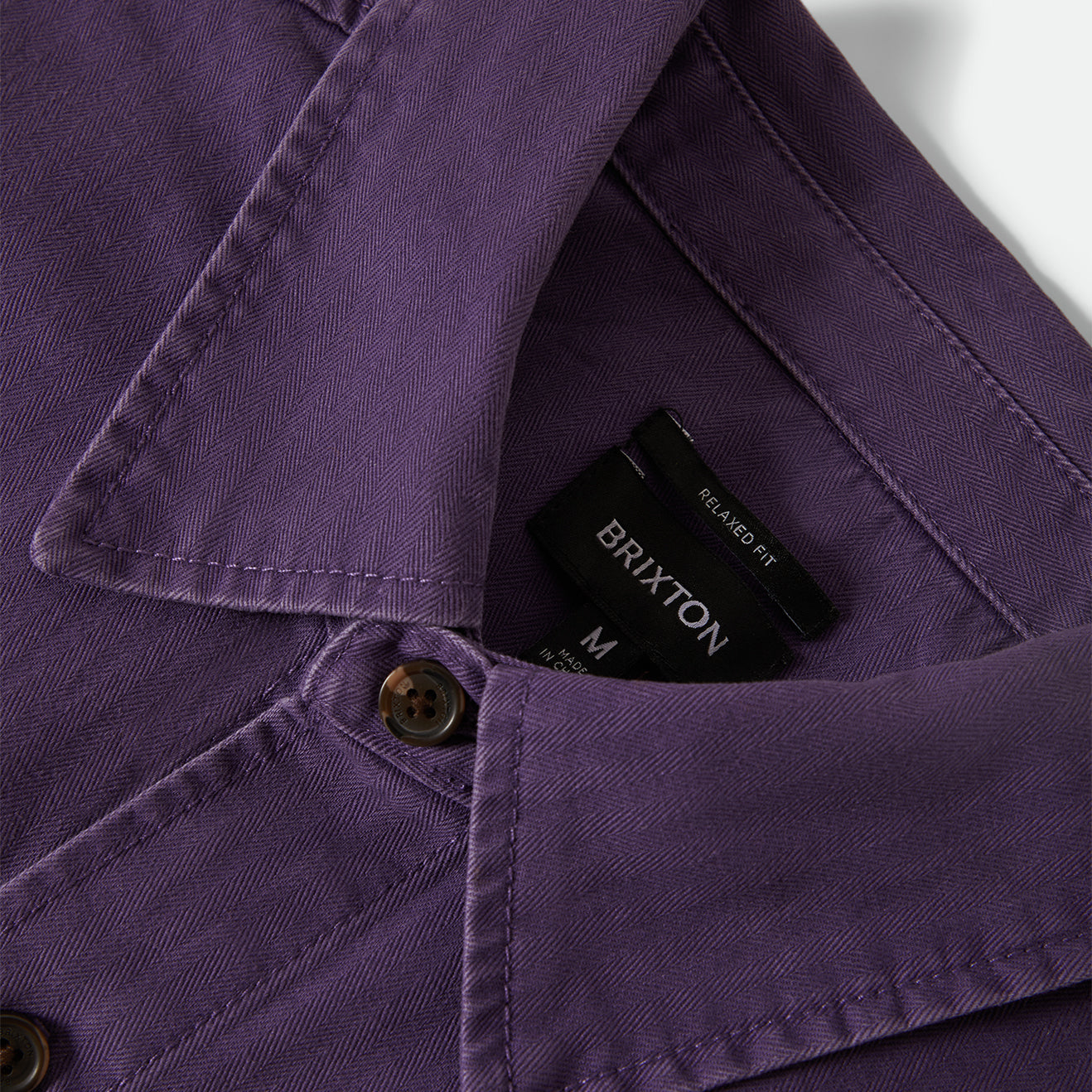 HERRINGBONE LW RELAXED OVERSHIRT - PUNK PURPLE HERRINGBONE