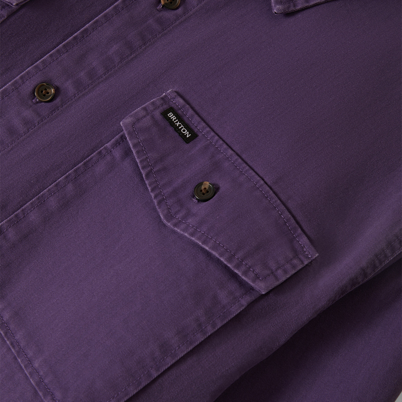 HERRINGBONE LW RELAXED OVERSHIRT - PUNK PURPLE HERRINGBONE