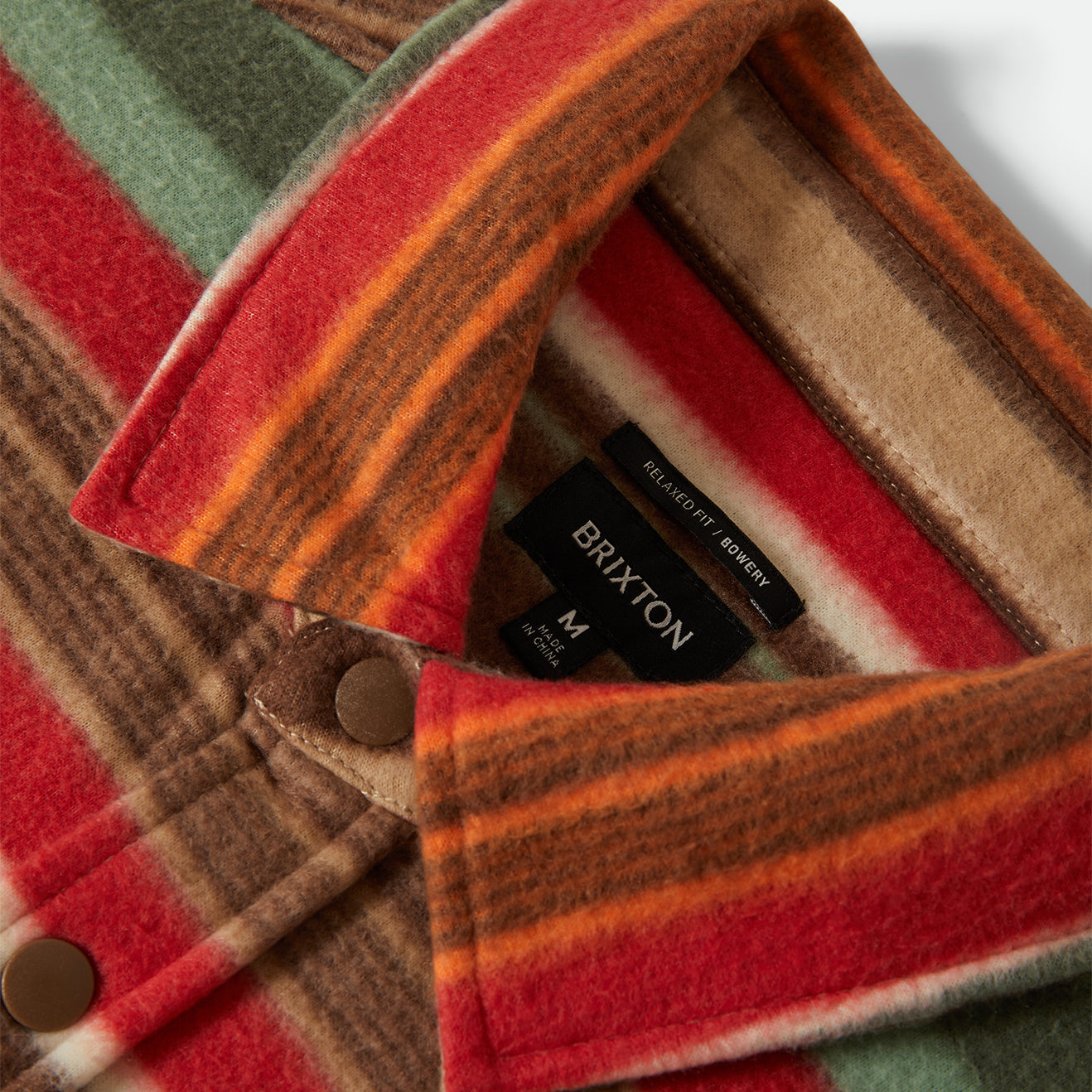 BOWERY L/S ARCTIC STRETCH FLEECE - MULTI BLANKET STRIPE