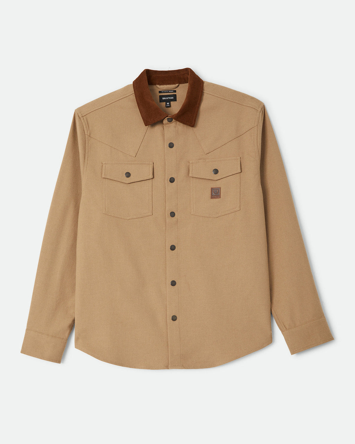 BOWERY BUILDERS RANCH PERF FLANNEL - KHAKI/BROWN