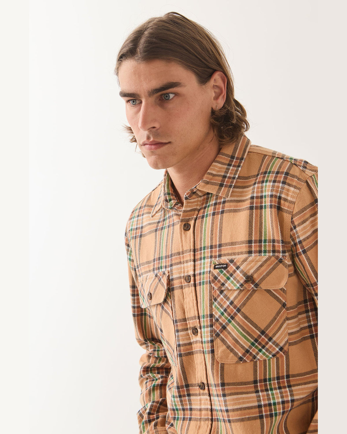 BOWERY FLANNEL - KHAKI/MULTI