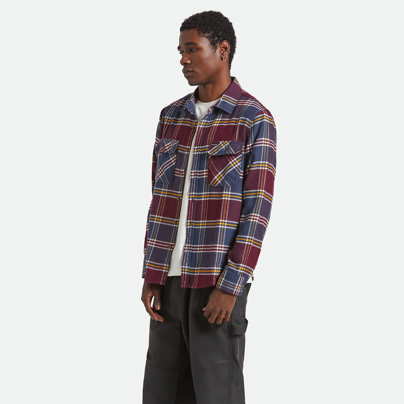 BOWERY FLANNEL - MOOD INDIGO/PORT/SAFFRON