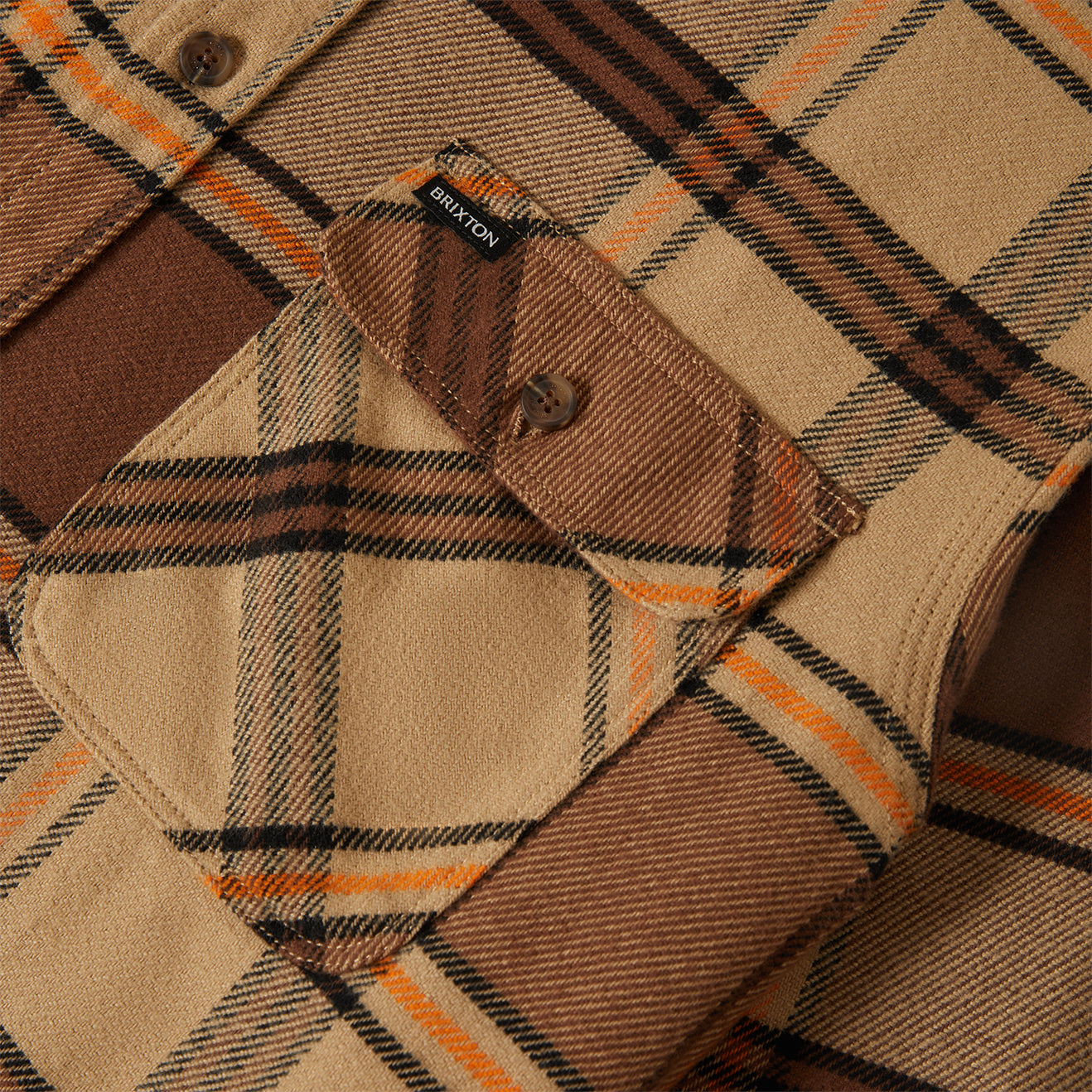 BOWERY FLANNEL - SAND/PINECONE/SOLAR ORANGE
