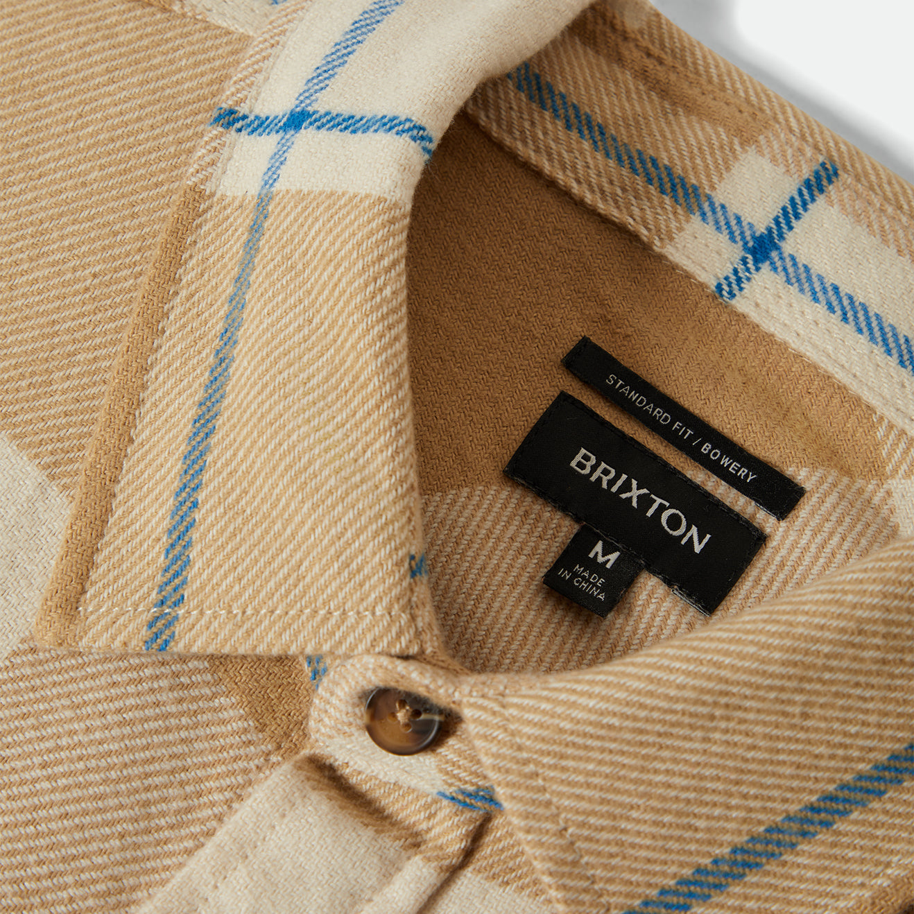 BOWERY FLANNEL - WHITECAP/SAND/CYBER BLUE