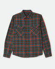 BOWERY FLANNEL - WALNUT BROWN/ULTRA MARINE