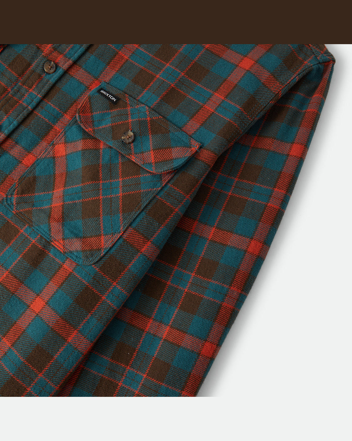 BOWERY FLANNEL - WALNUT BROWN/ULTRA MARINE