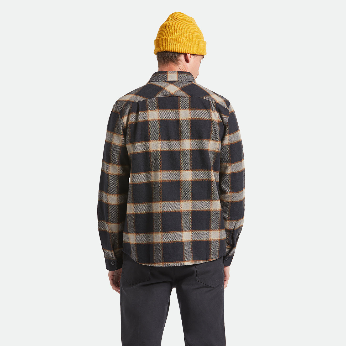 BOWERY HEAVY WEIGHT L/S FLANNEL - BLACK/CREAM