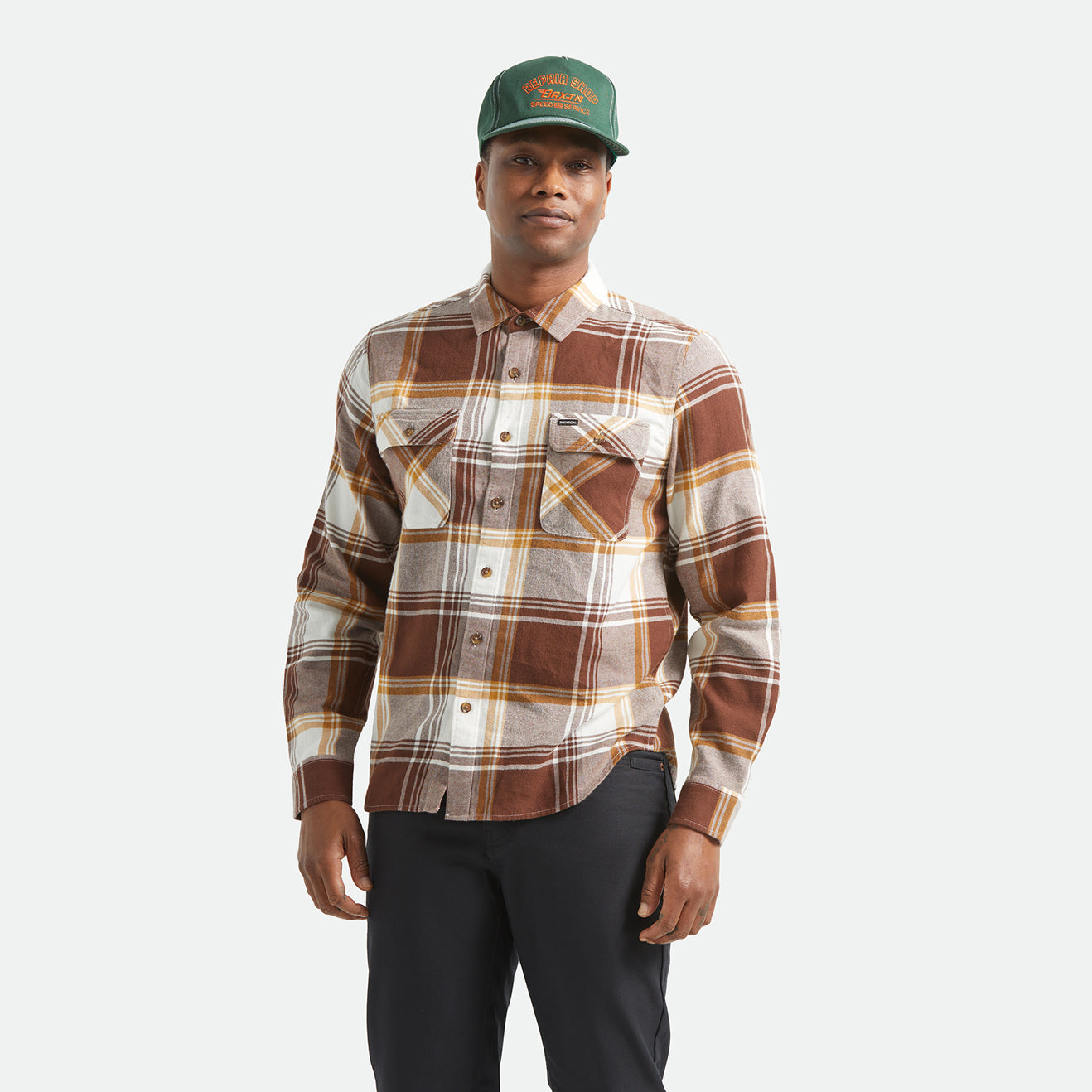 BOWERY LW ULTRA FLANNEL - CHOCOLATE/OFF WHITE
