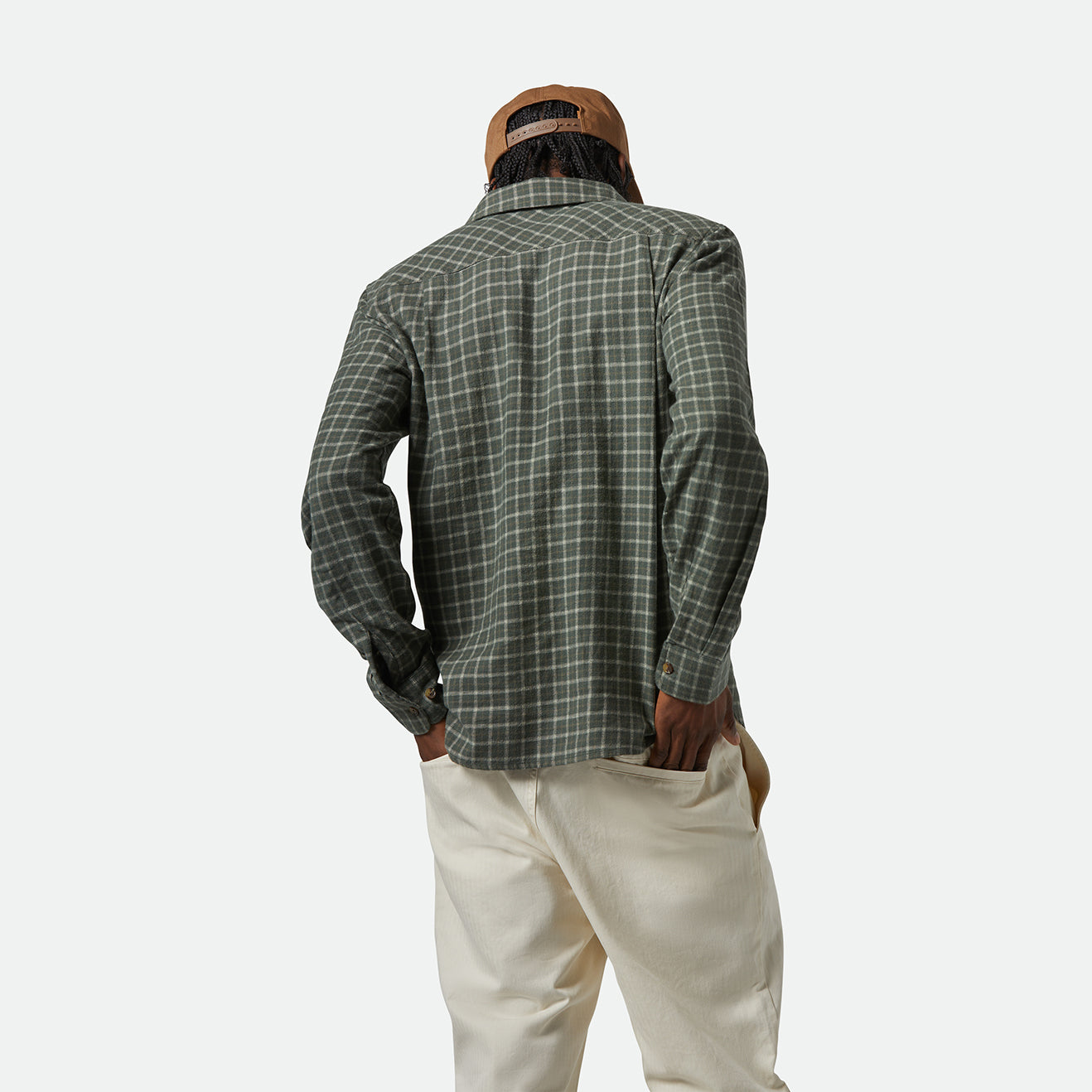 BOWERY LW ULTRA FLANNEL - IVY GREEN/WHITECAP