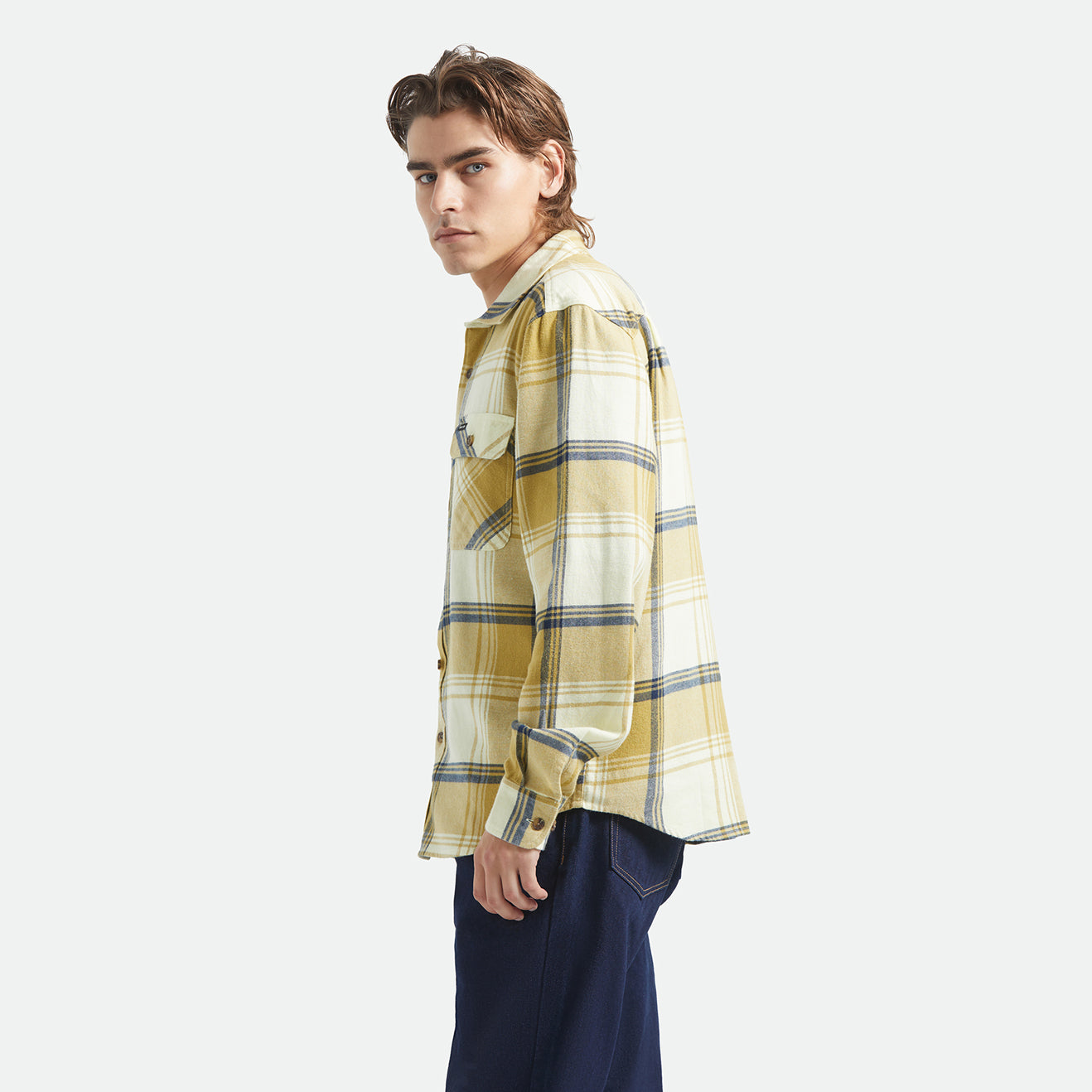 BOWERY LW ULTRA FLANNEL - YELLOW/DUSTED OCHRE