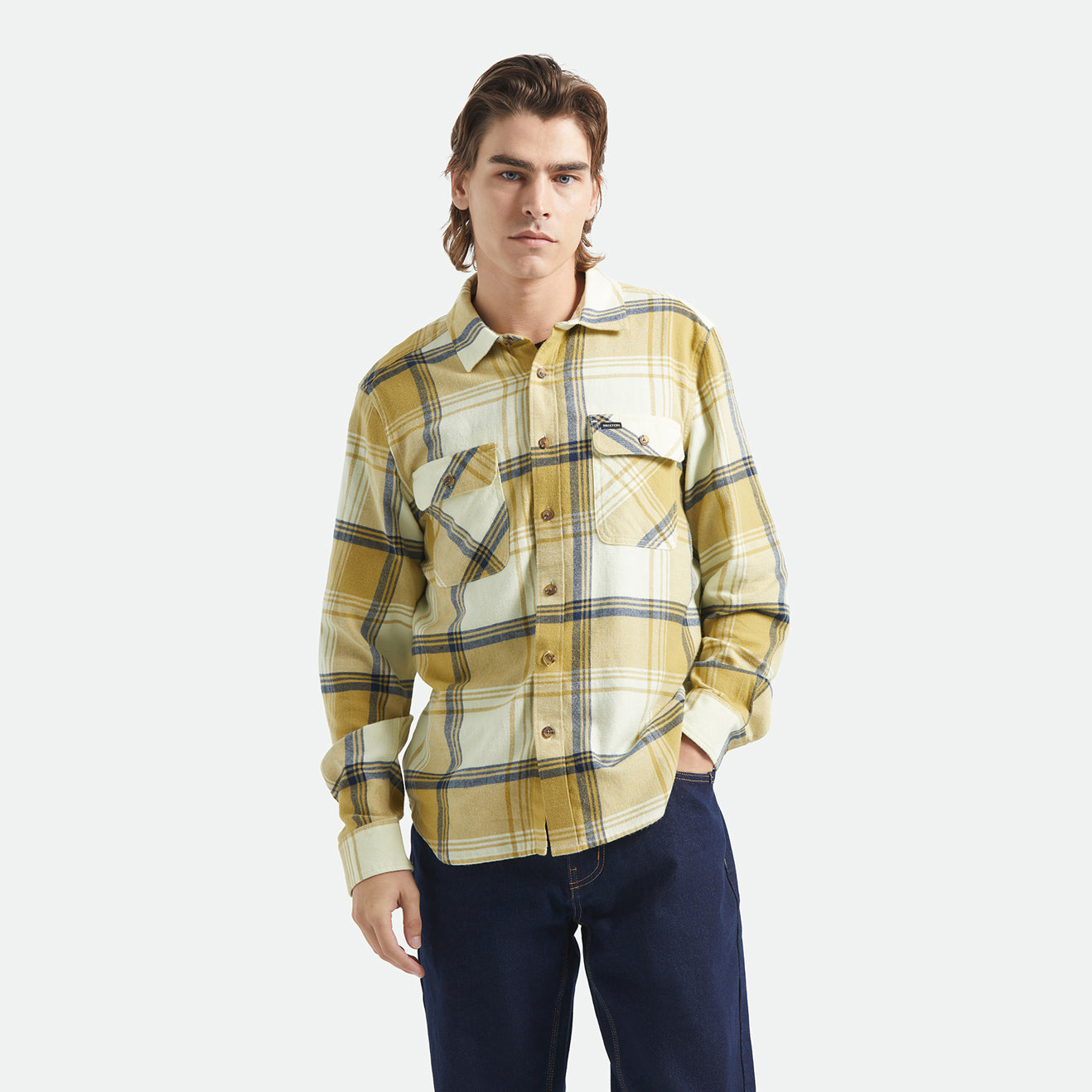 BOWERY LW ULTRA FLANNEL - YELLOW/DUSTED OCHRE