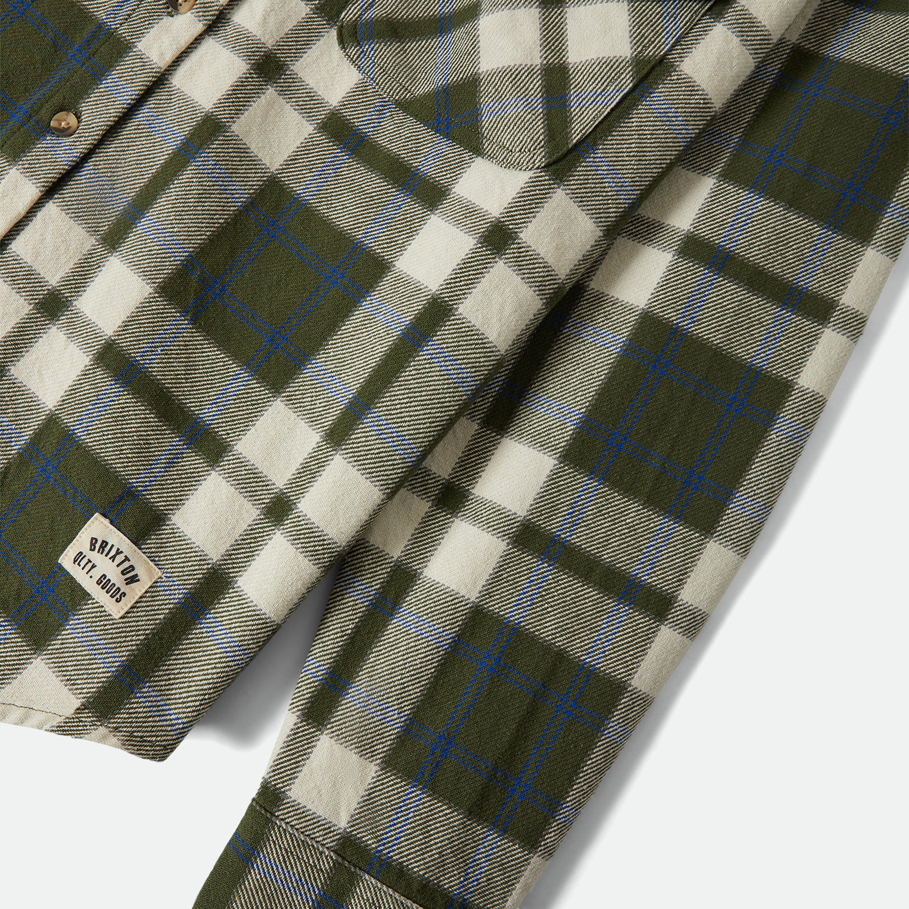 BOWERY VINTAGE L/S OVERSHIRT - GREEN/BLUE