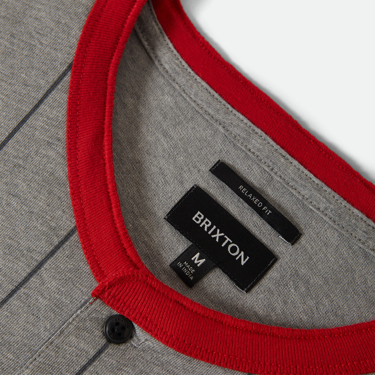 BOXY BASEBALL 1/2 SLEEVE TEE - HEATHER GREY/ADRENALINE RUSH