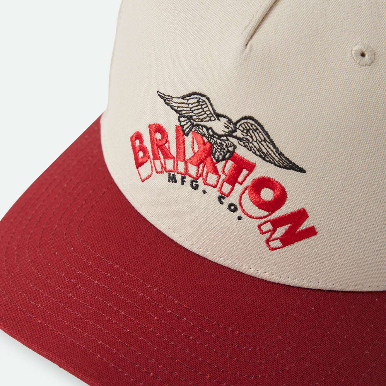 BRIXTON BANNER SNAPBACK - WHITECAP/DARK BRICK