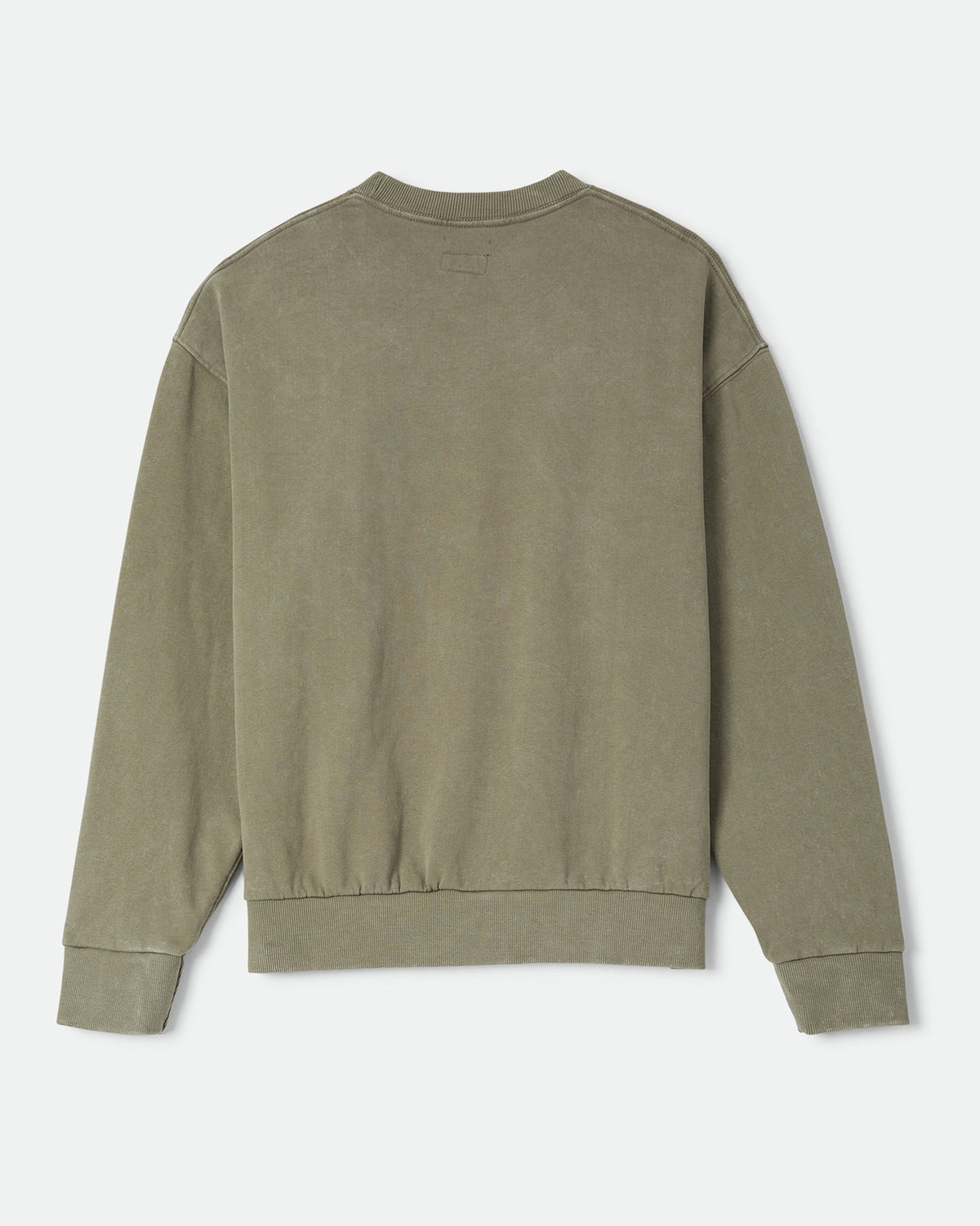 BRIXTON BASELINE CREW FLEECE - OLIVE SURPLUS VINTAGE WASH