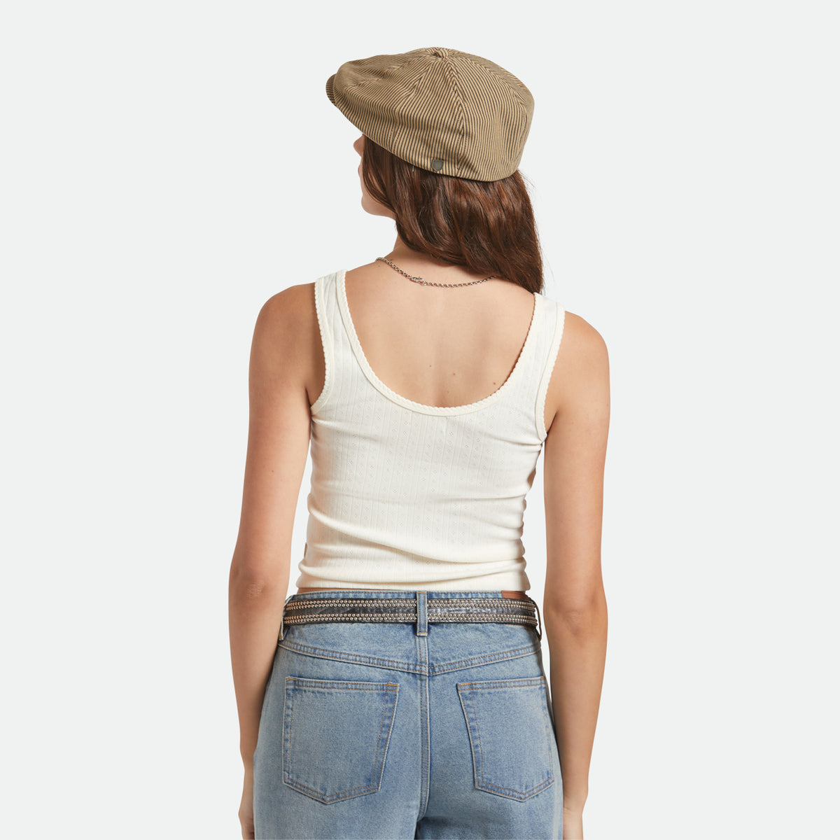 BROOD SNAP CAP - DARK TAN/BLACK HICKORY STRIPE