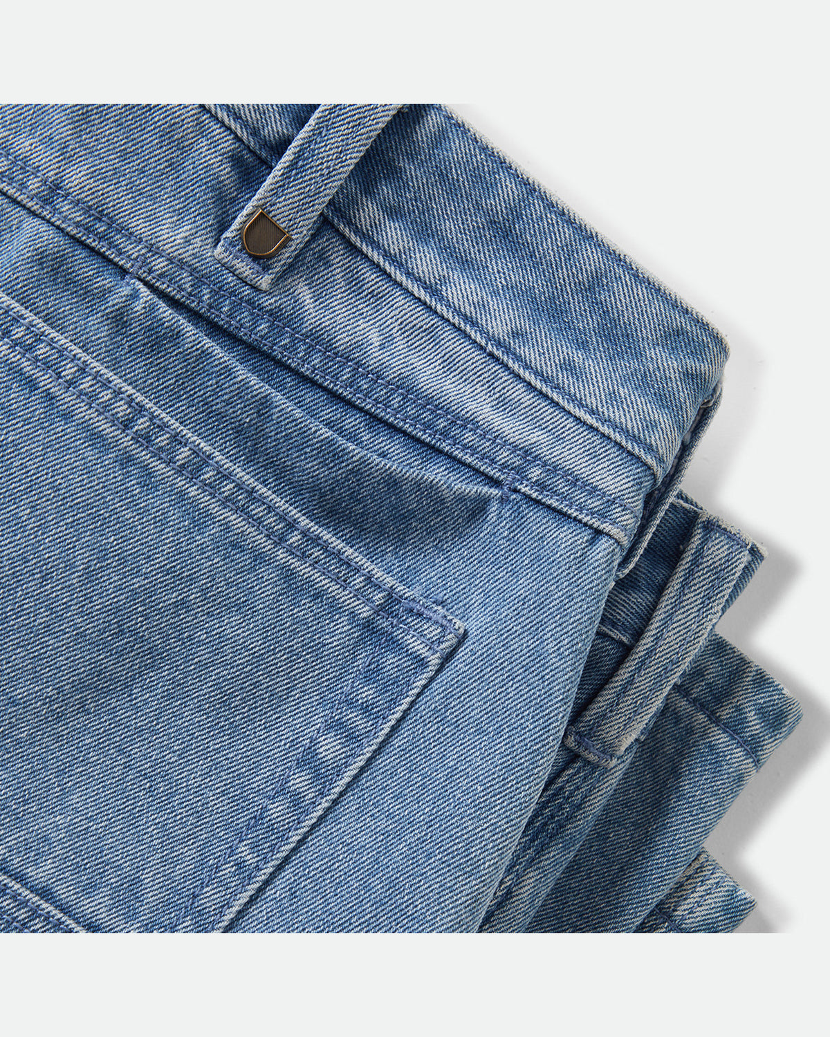 BUILDERS CARPENTER BAGGY SHORT - WASHED BLUE DENIM