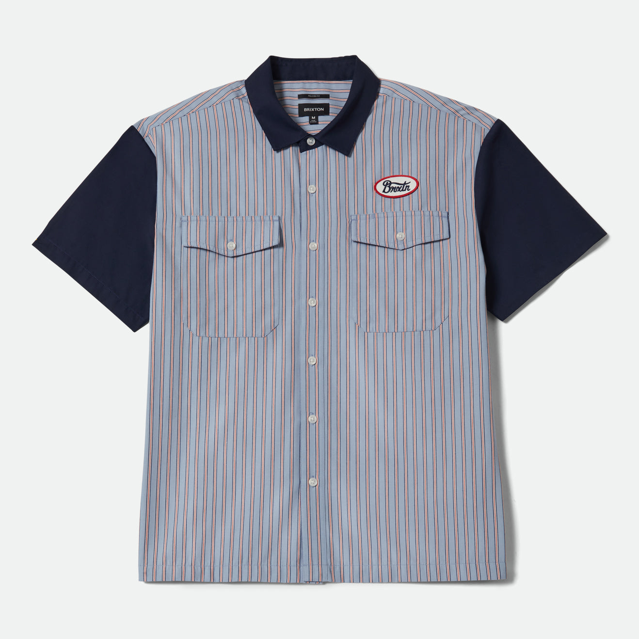 BUILDERS OLSON S/S WVN - BLUE AURA STRIPE