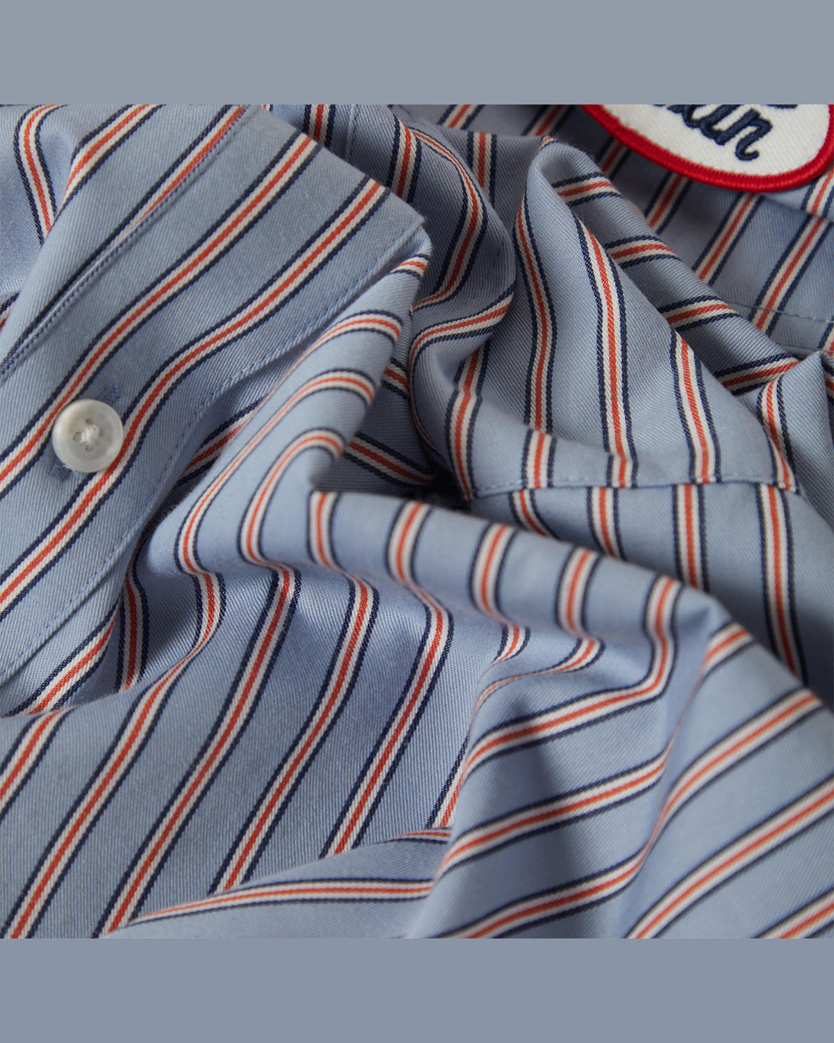 BUILDERS OLSON S/S WVN - BLUE AURA STRIPE