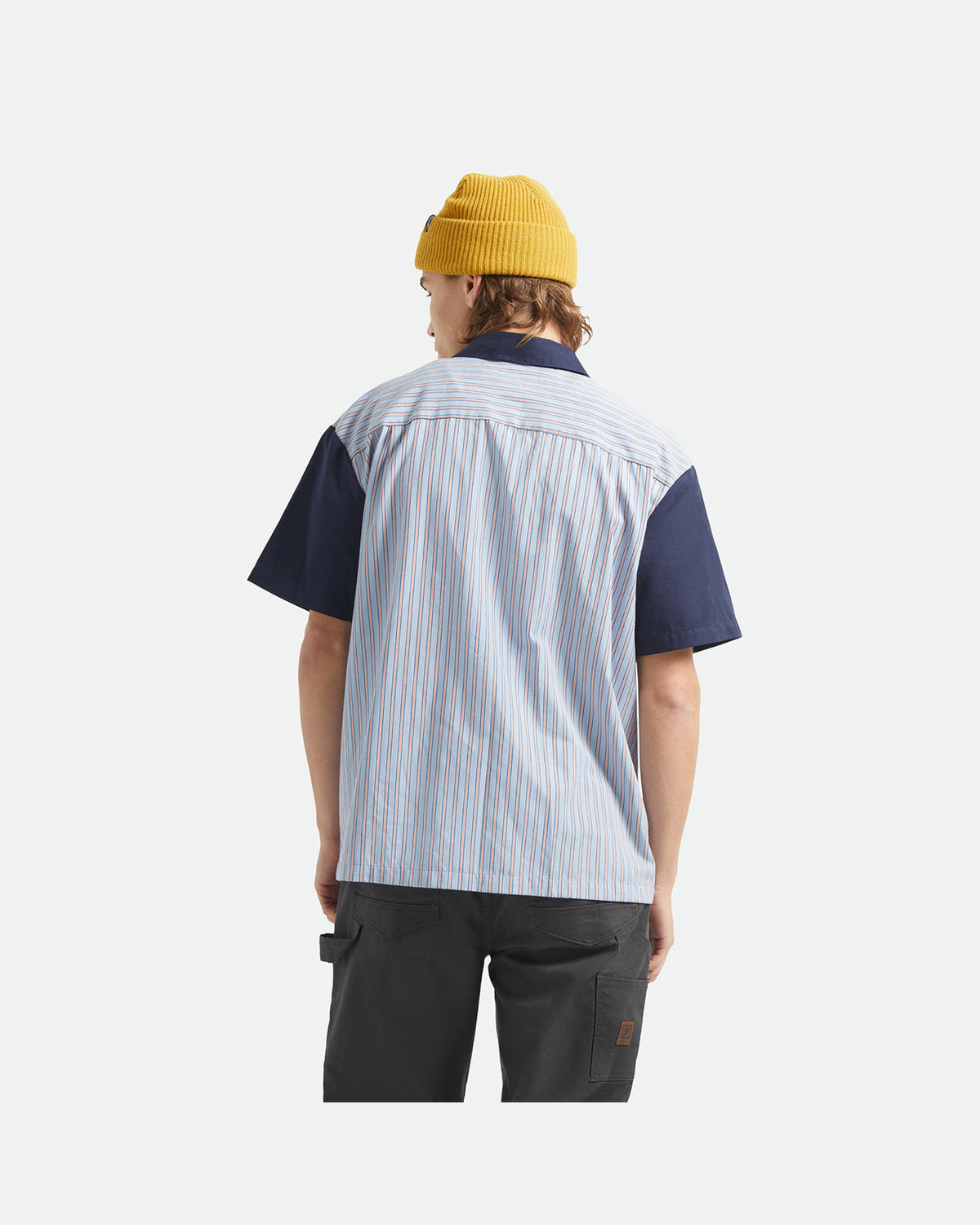 BUILDERS OLSON S/S WVN - BLUE AURA STRIPE