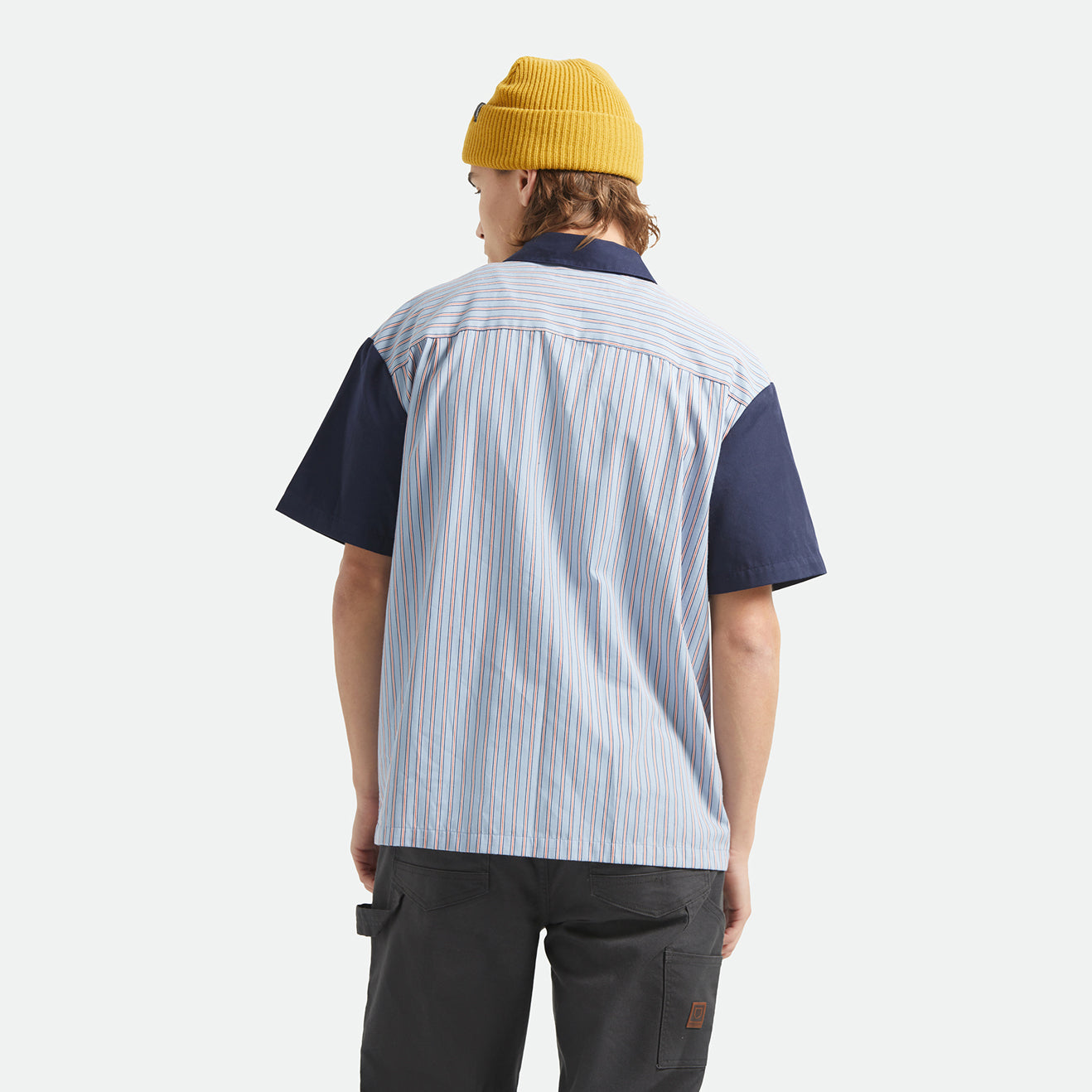 BUILDERS OLSON S/S WVN - BLUE AURA STRIPE