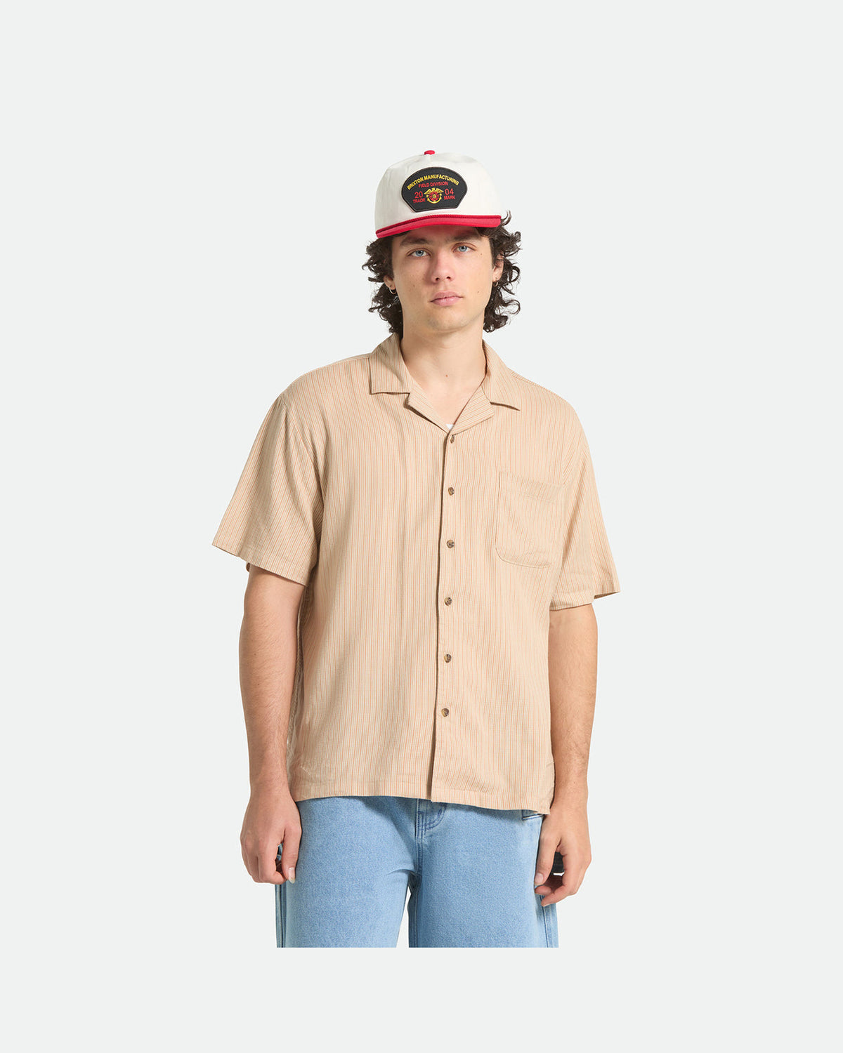 BUNKER SLUB S/S WVN - ITALIAN CLAY STRIPE