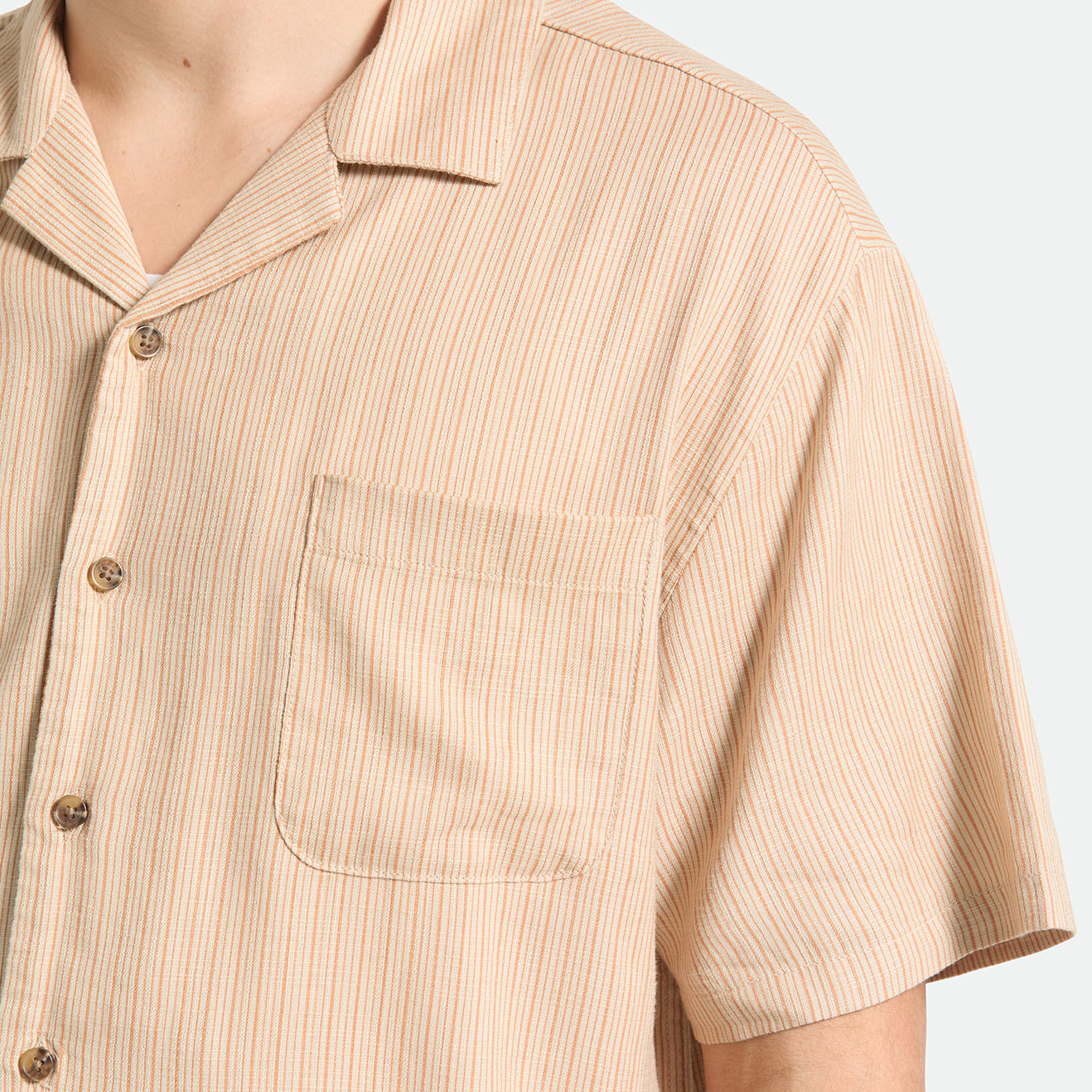 BUNKER SLUB S/S WVN - ITALIAN CLAY STRIPE