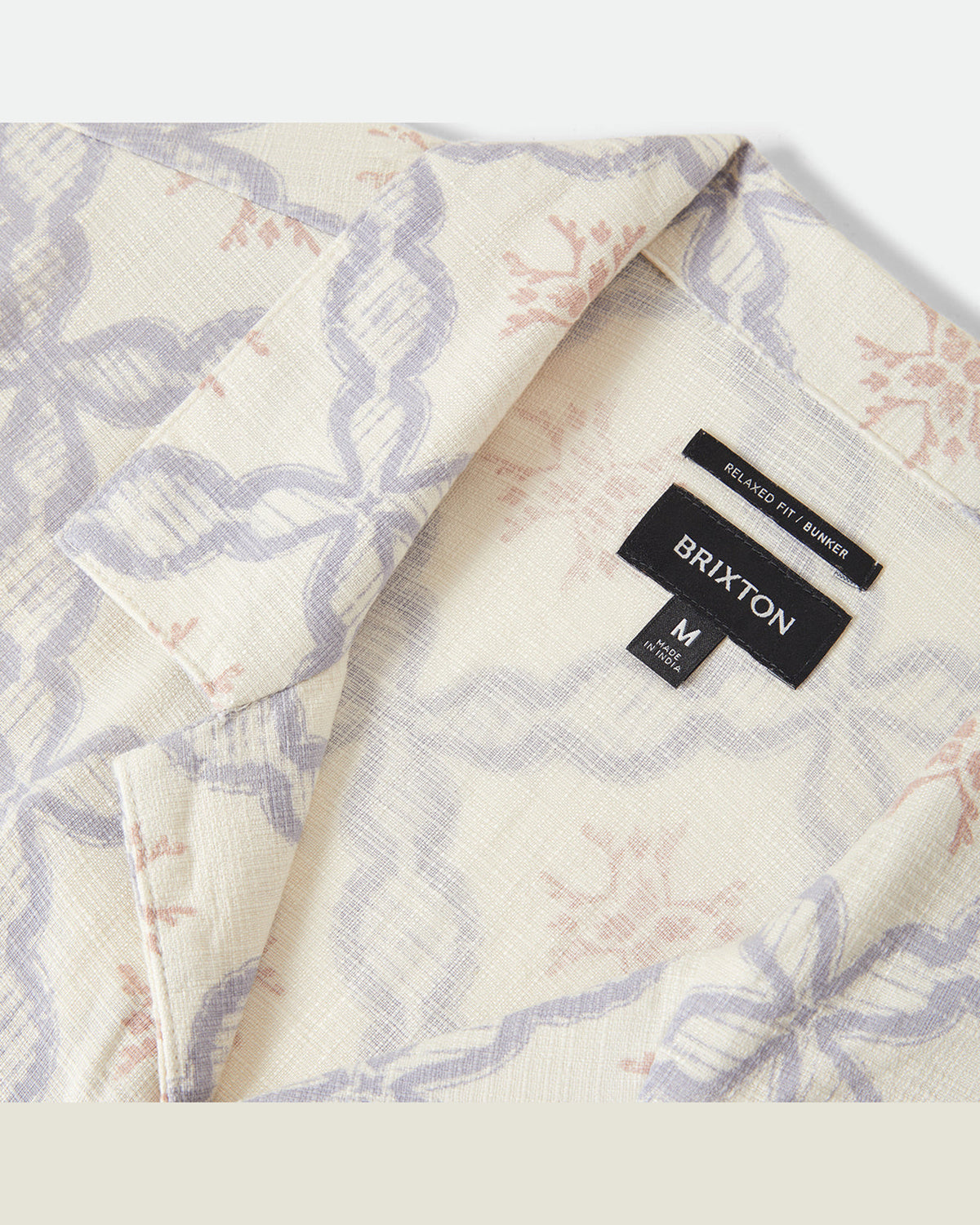 BUNKER SLUB S/S WVN - OFF WHITE/BLUE TILE