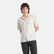 BUNKER SLUB S/S WVN - OFF WHITE/BLUE TILE
