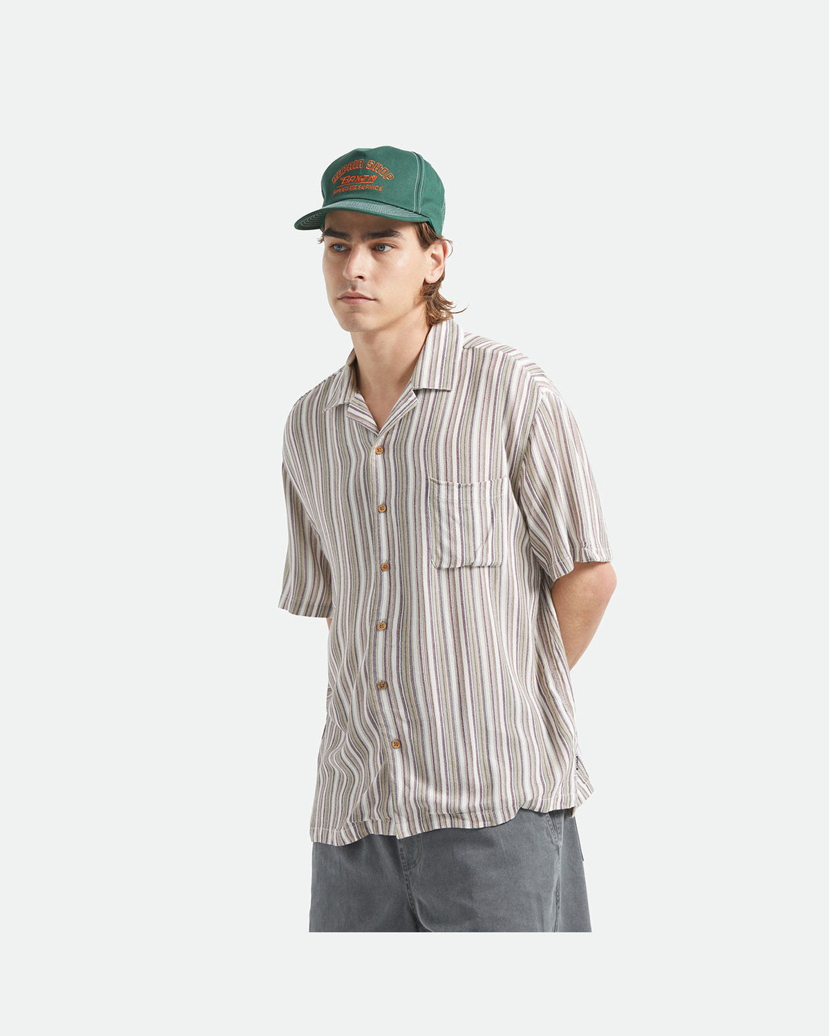 BUNKER TWISTED STRIPE S/S WVN - ROBUST RED