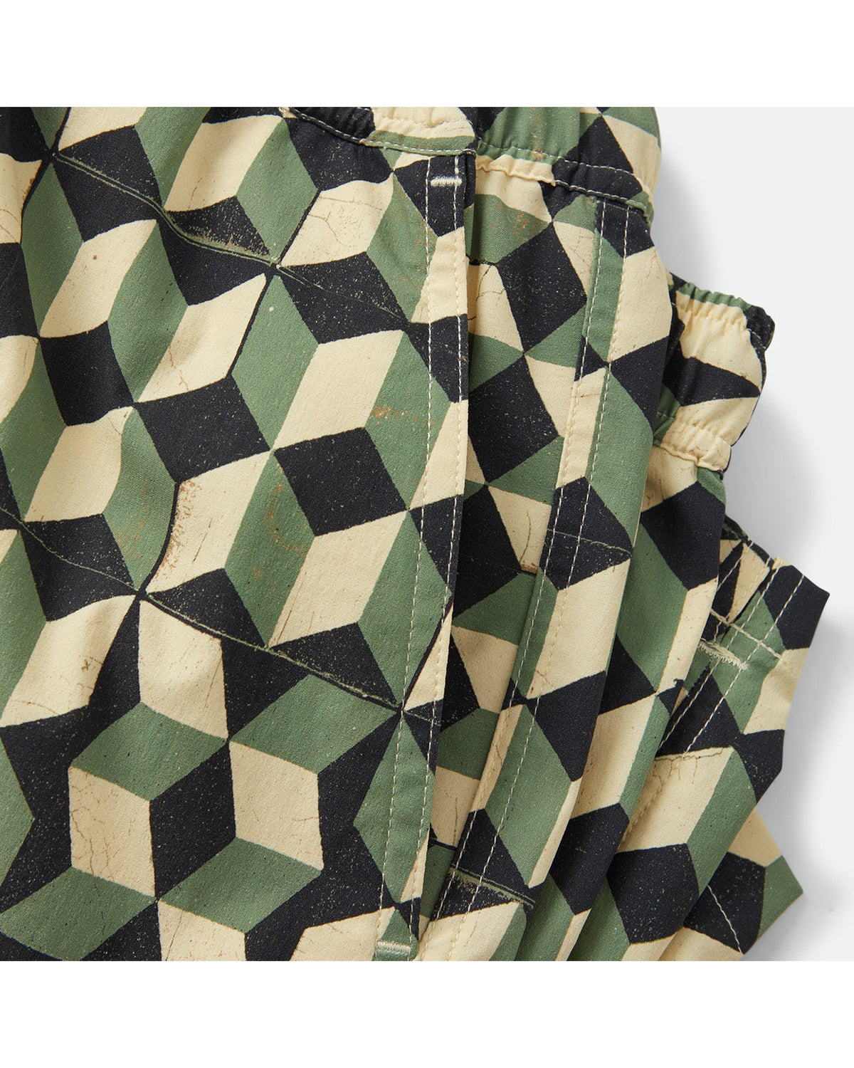 BURGER SHE WROTE HYBRID SHORT - BLACK/GREEN TILE