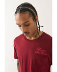 BURGER SHE WROTE POCKET TEE - BURGUNDY
