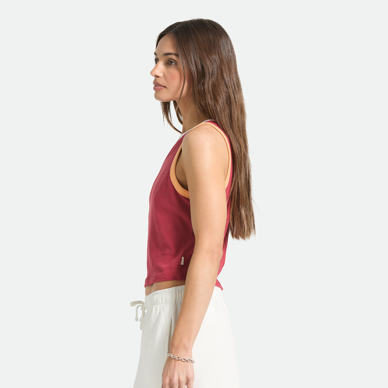 CAREFREE ORGANIC GD CROPPED TANK - ROBUST RED