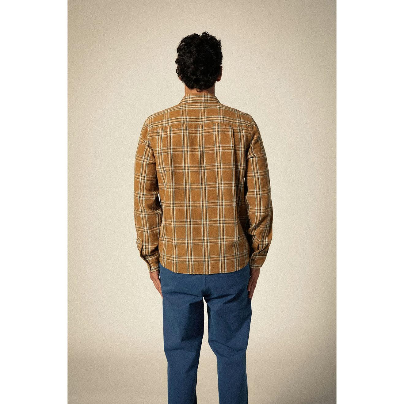 CHARTER LINEN BLEND L/S WVN - WASHED COPPER/WHITECAP PLAID
