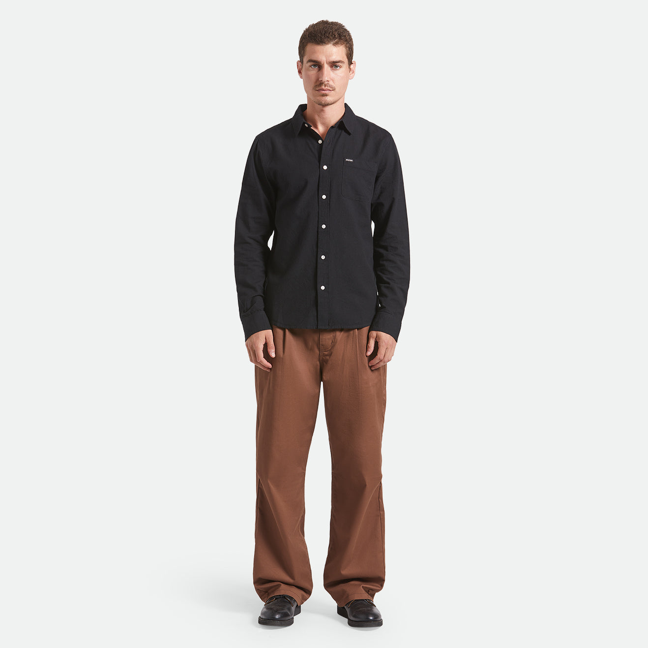 CHARTER L/S WVN - BLACK