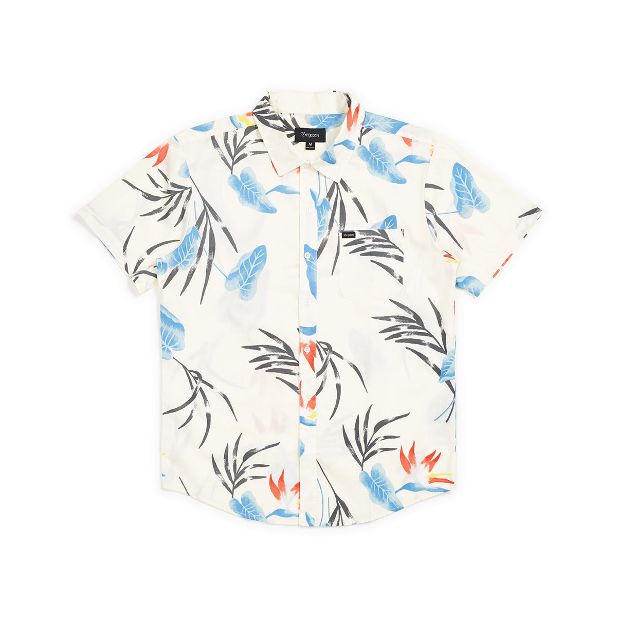 CHARTER PRINT S/S WVN - OFF WHITE/BLUE
