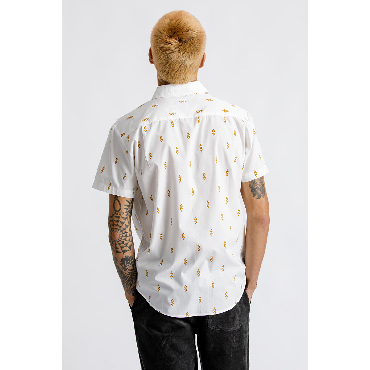 CHARTER PRINT S/S WVN - OFF WHITE/HONEY