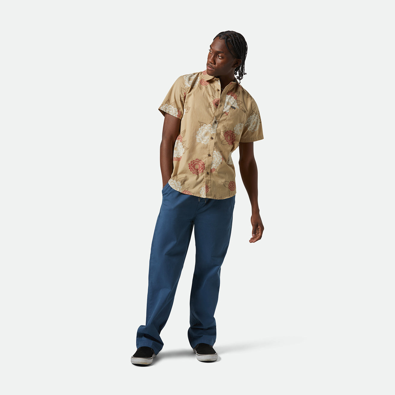 CHARTER PRINT S/S WVN - CREAM/PAINTERLY FLORAL