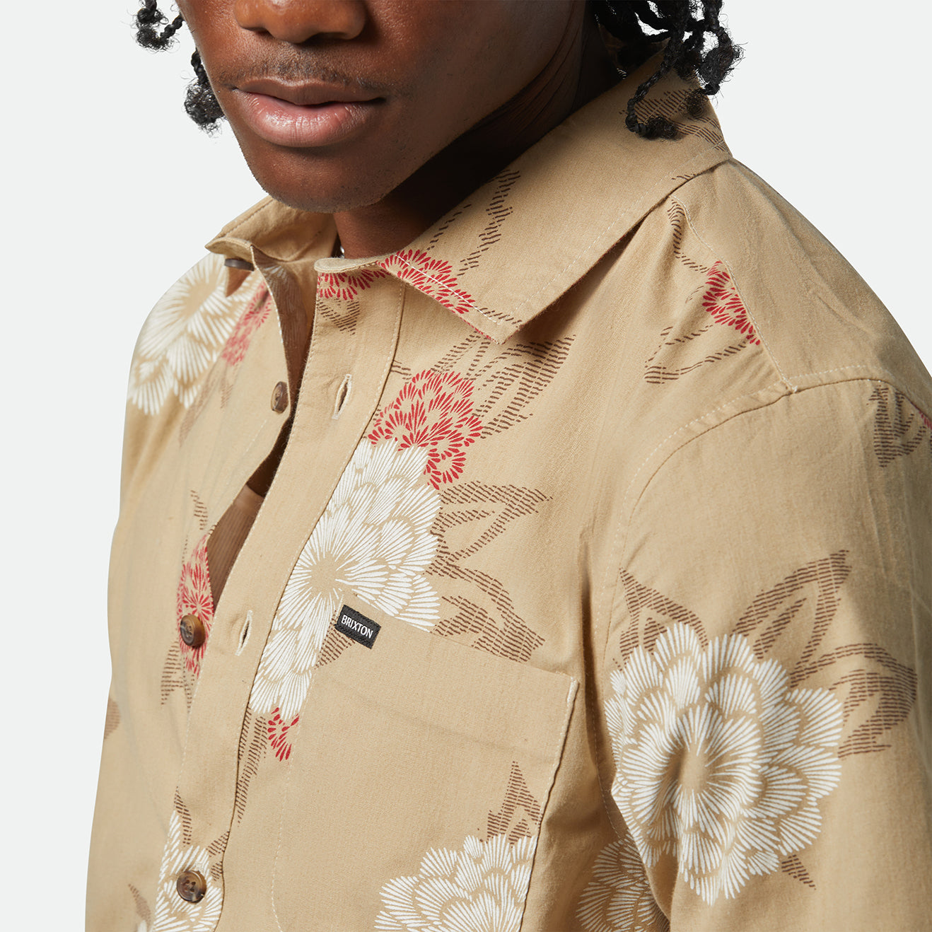 CHARTER PRINT S/S WVN - CREAM/PAINTERLY FLORAL