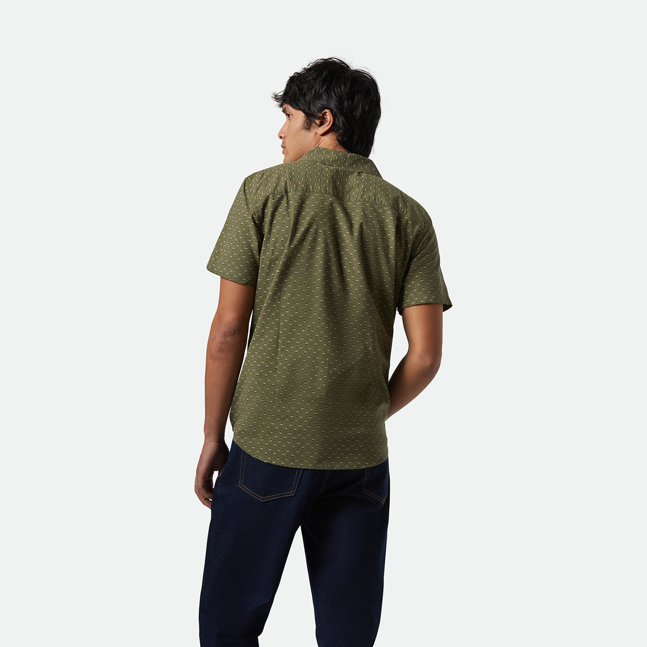 CHARTER PRINT S/S WVN - IVY GREEN/MICRO FLORAL