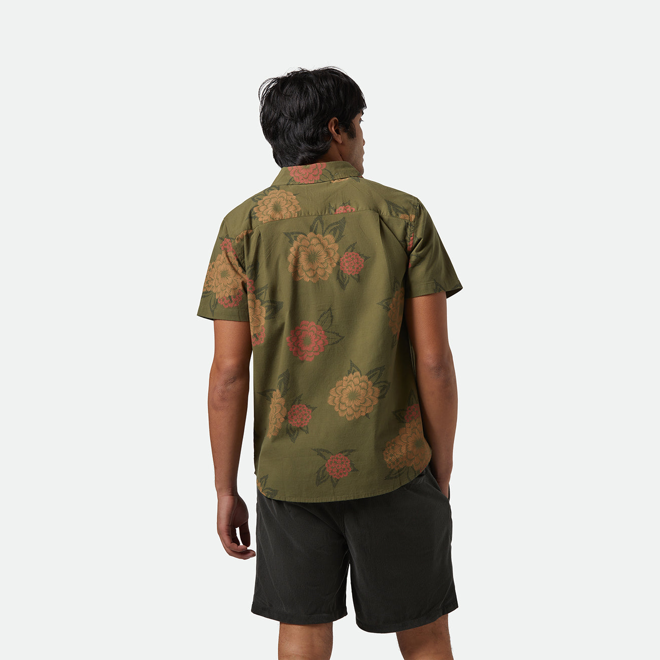 CHARTER PRINT S/S WVN - IVY GREEN/PAINTERLY FLORAL