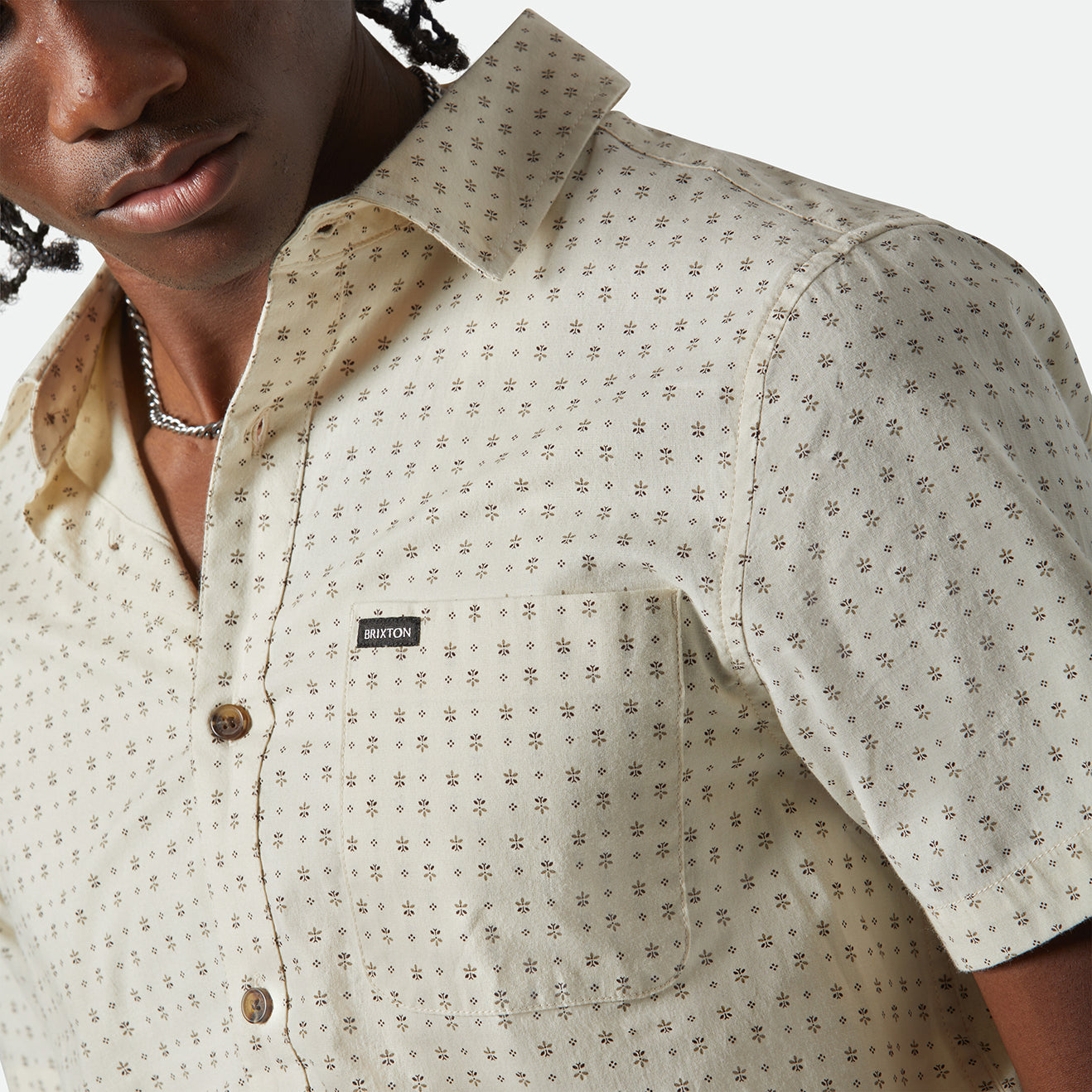 CHARTER PRINT S/S WVN - OFF WHITE/MICRO FLORAL