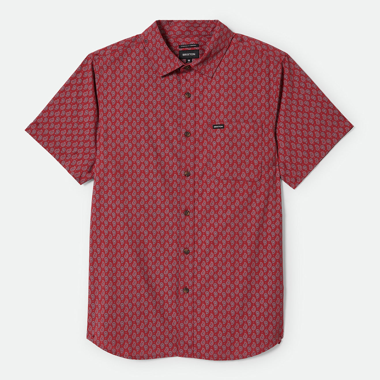 CHARTER PRINT S/S WVN - RUST RED/PAISLEY