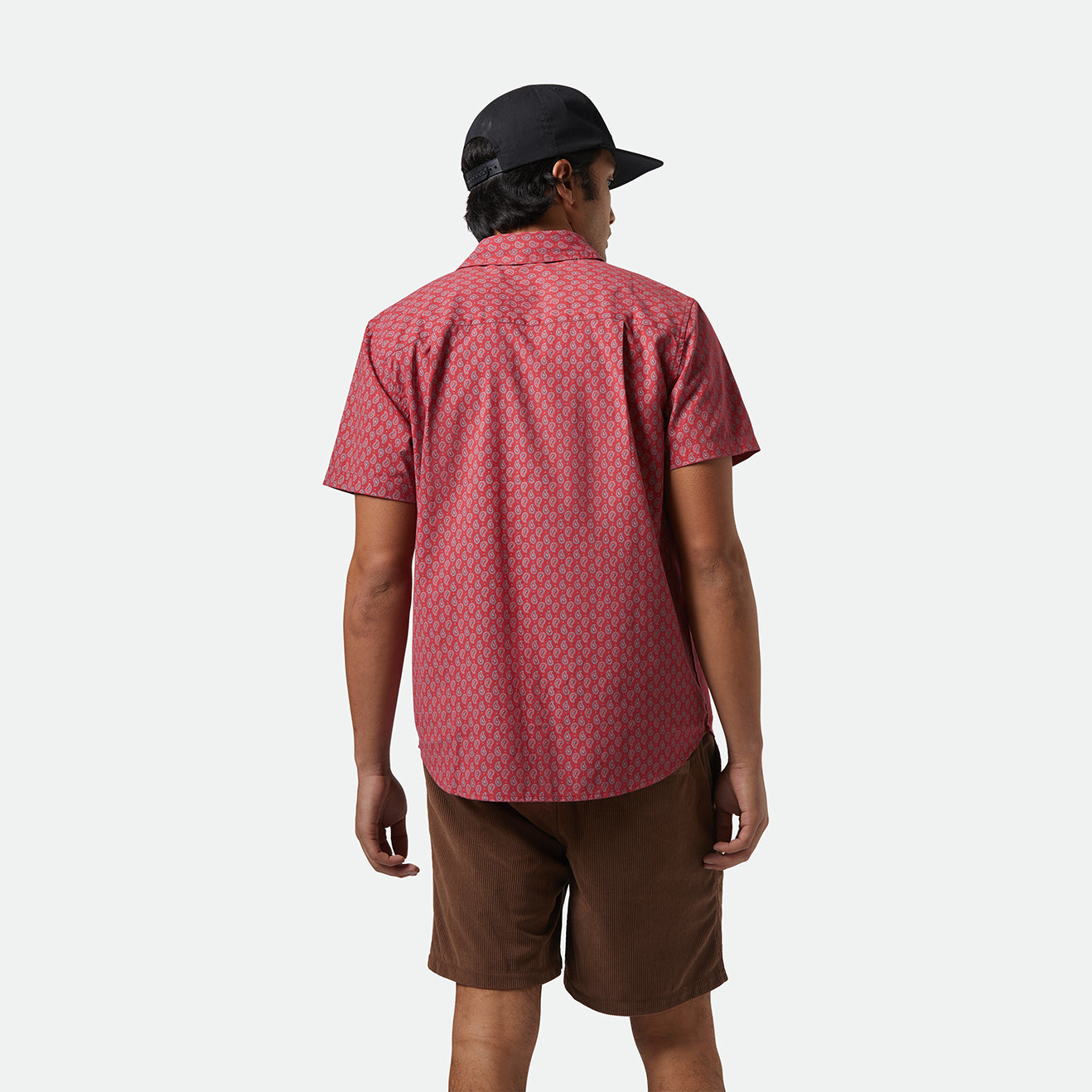 CHARTER PRINT S/S WVN - RUST RED/PAISLEY