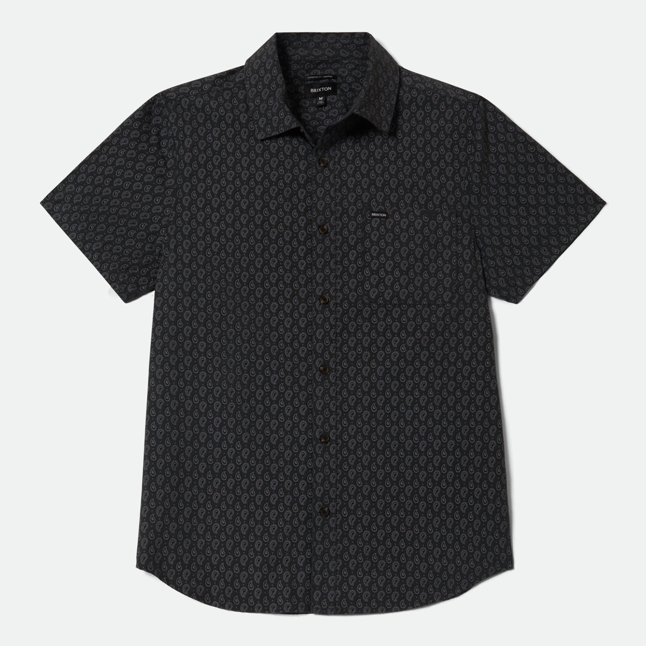 CHARTER PRINT S/S WVN - WASHED BLACK/PAISLEY