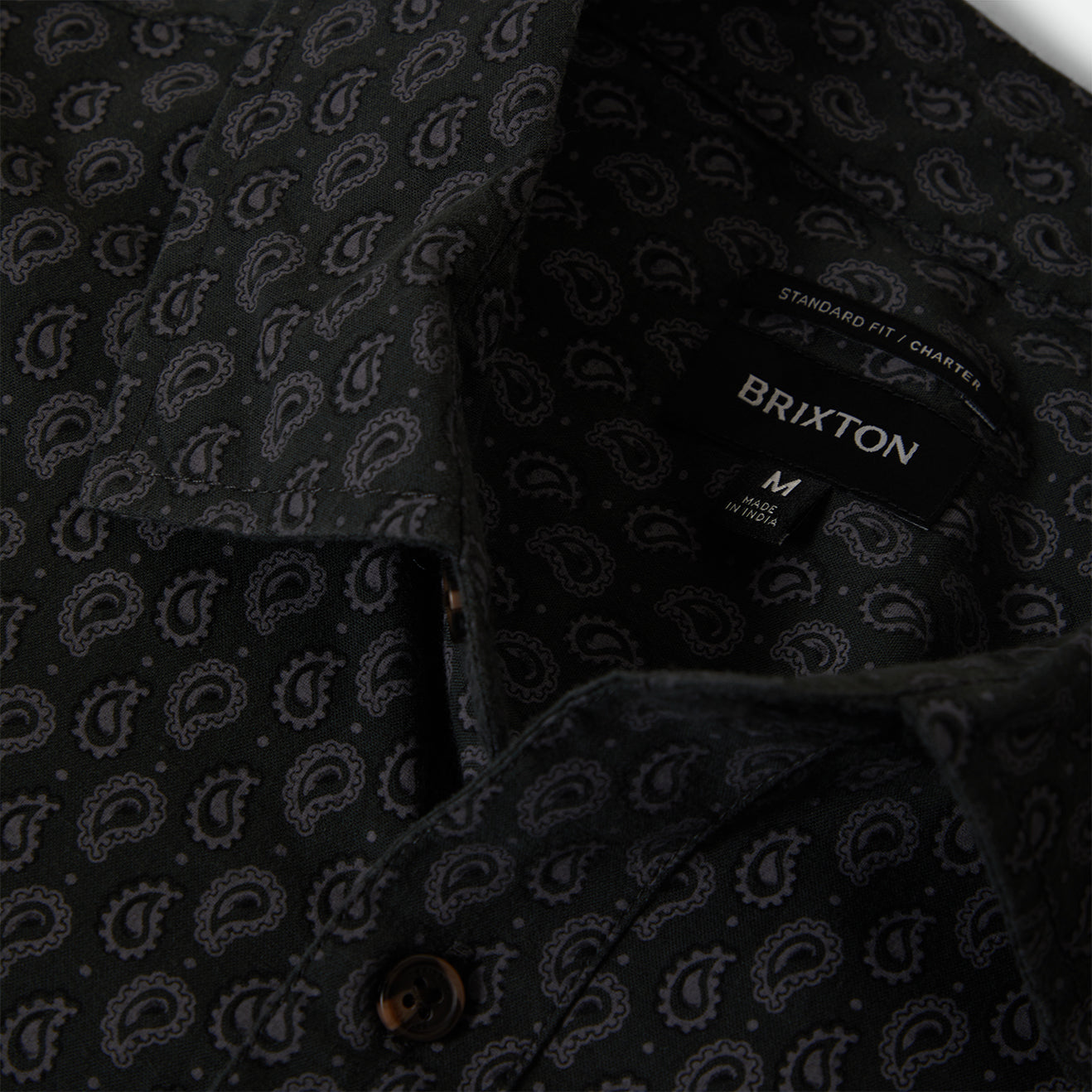 CHARTER PRINT S/S WVN - WASHED BLACK/PAISLEY